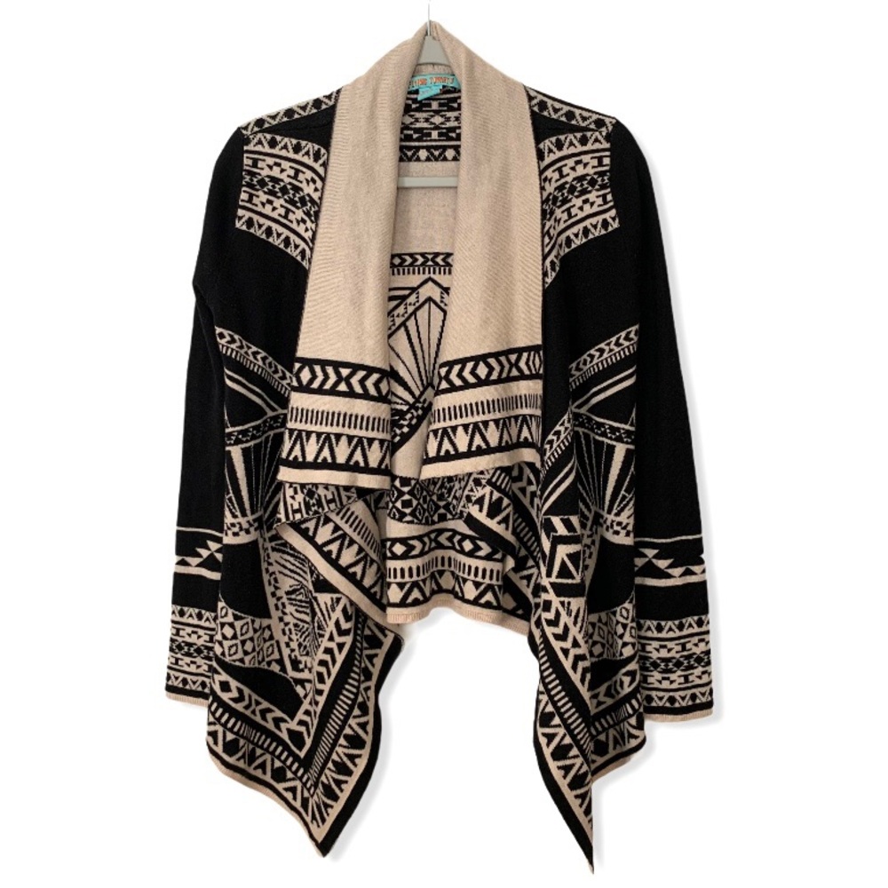 Flying Tomato Aztec Print Cardigan